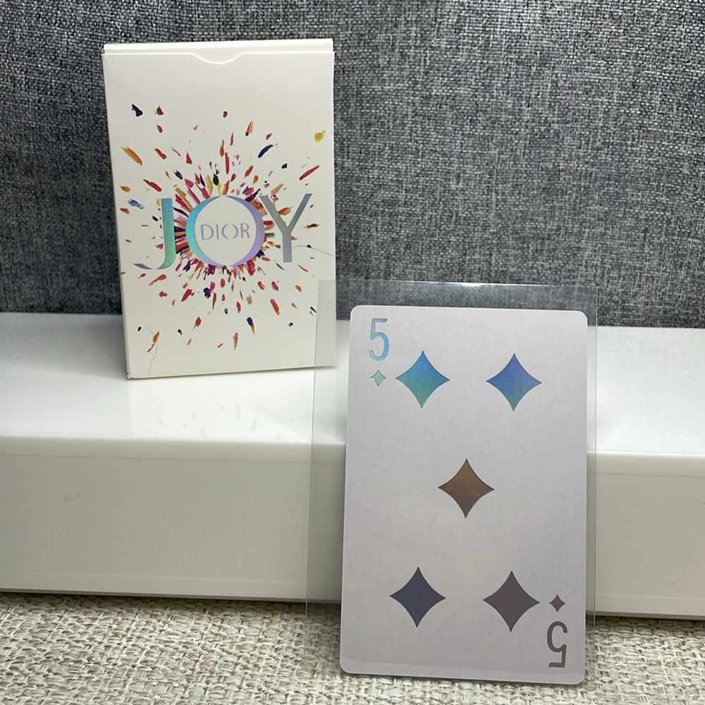 Dior Joy Holographic Playing Card: Five of Diamonds